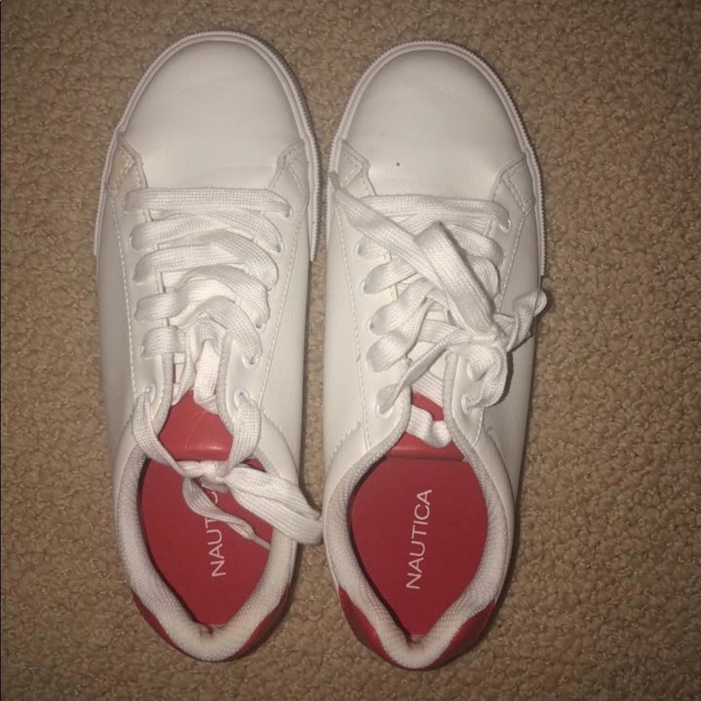 white sneakers
